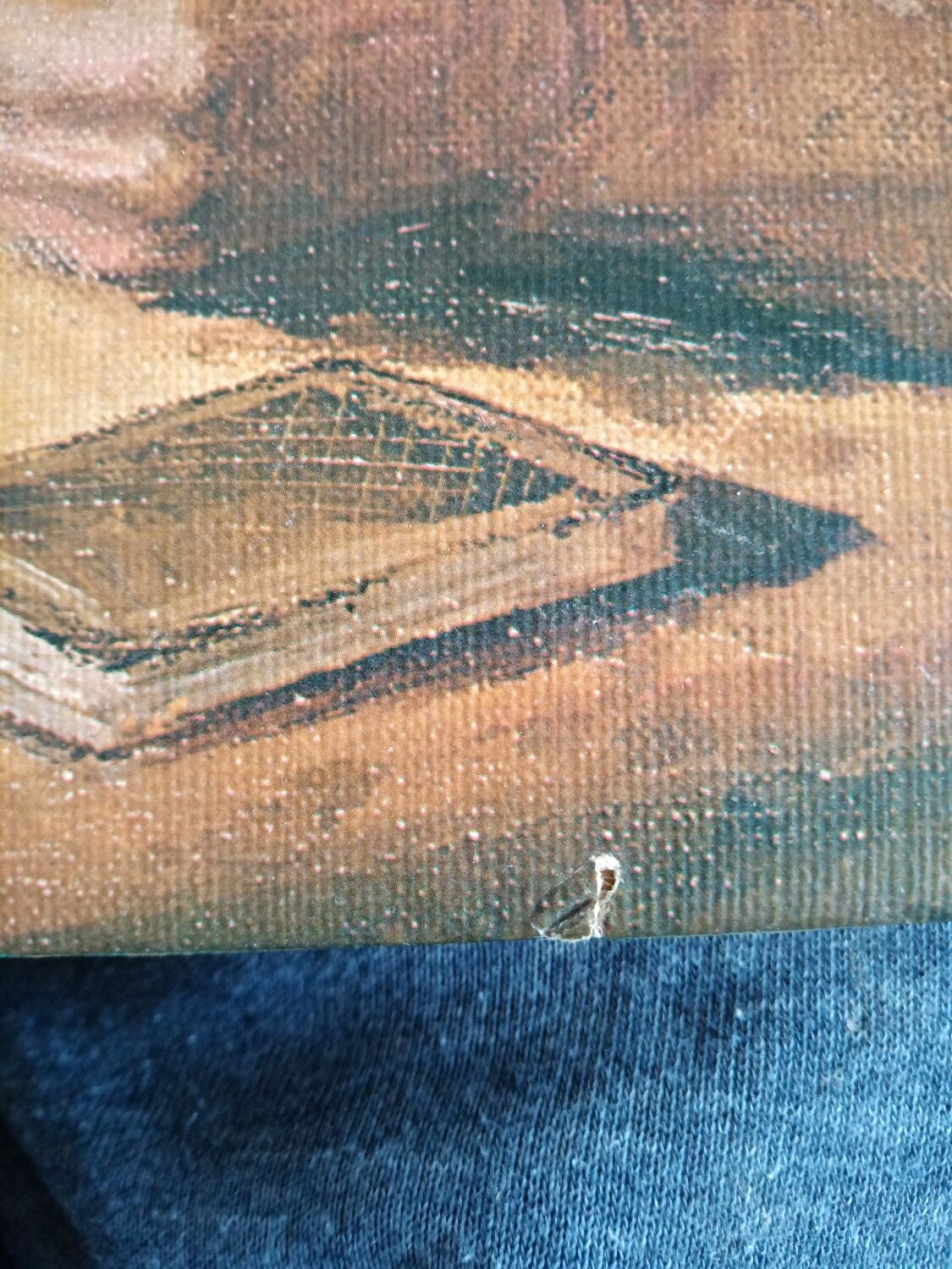 Reproduction of a painting the lady who shows the cards a little girl signed