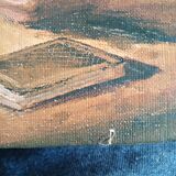 Reproduction of a painting the lady who shows the cards a little girl signed