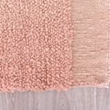 %100 Rose Pink Wool Vintage Runner Rug 67x215Cm