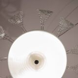 Elegant Art Decò, Barovier & Toso Chandelier, Murano Glass, 1950s