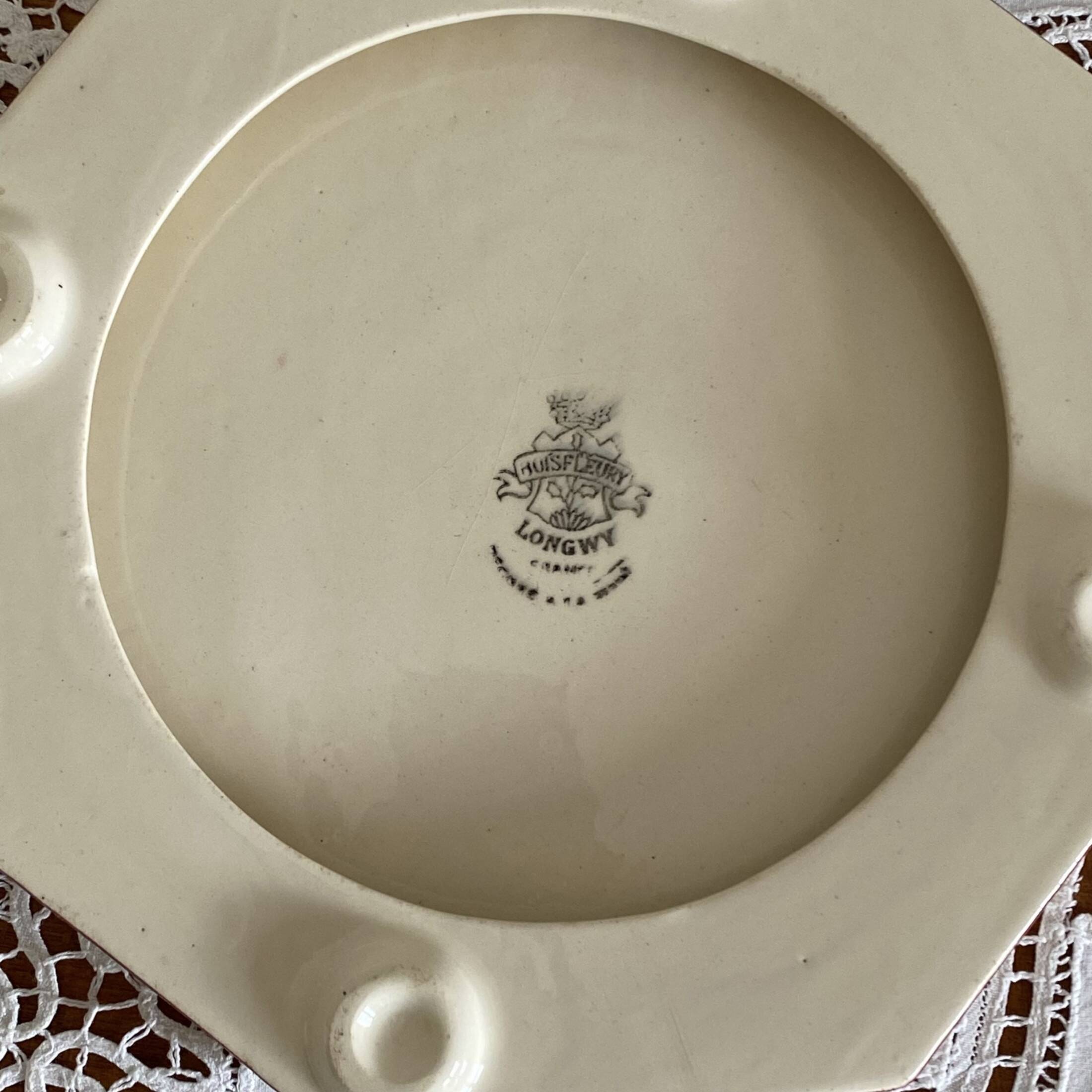 Longwy earthenware trivet octagonal vintage tableware ACC-7140