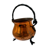 Copper cauldron on feet