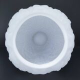 Large art deco glass vase with French floral decor H. 29.5 cm
