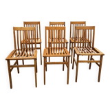Set of 6 “Milano” model chairs by Aldo Rossi, Molteni edition.
