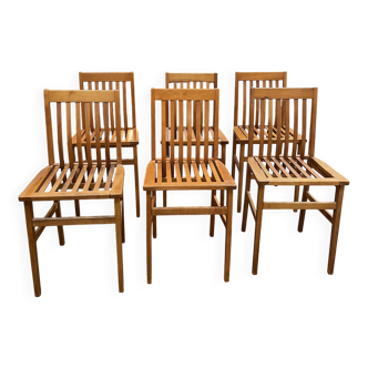 Lot de 6 chaises modèle « Milano » de Aldo Rossi, édition Molteni.