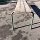 Former industrial school bench Mullca vintage metal wood 1950