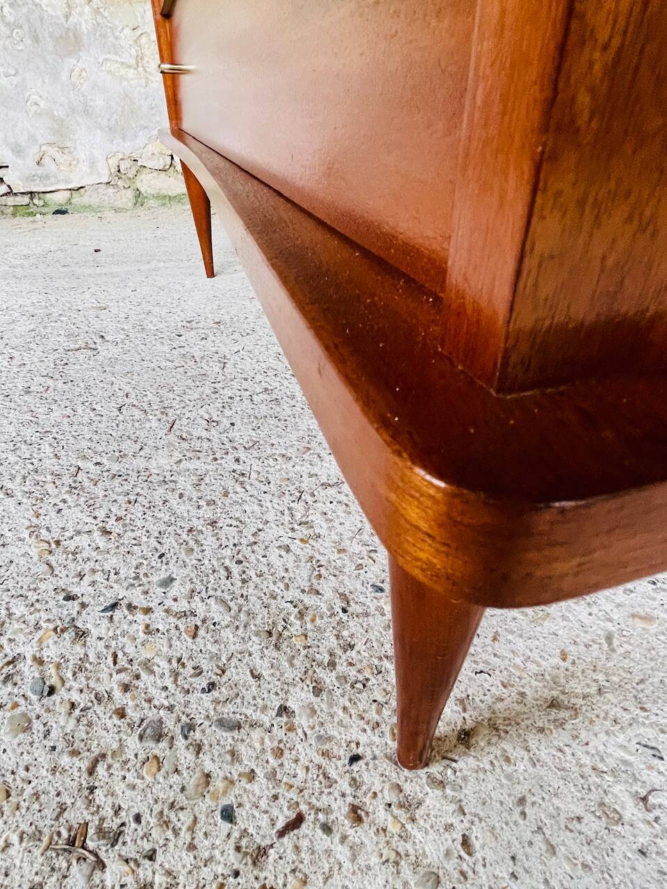 Large vintage chest of drawers with 4 drawers, Scandinavian style, circa 60's