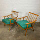 Paire de fauteuils boomerang par Ton 1960