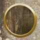 Round gold metal mirror 31 cm
