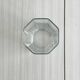 octagonal vase in thick transparent glass