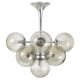 E. R. Nele Temde lustre atomic Sputnik chromé Space Age lampe suspendue tulipe