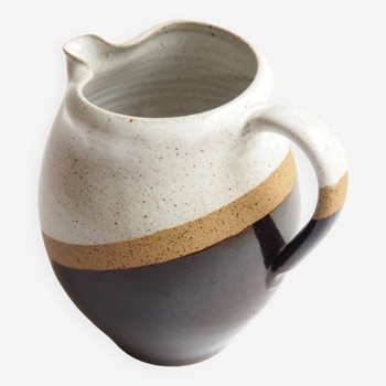 Tricolor stoneware pitcher
