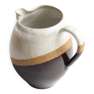 Tricolor stoneware pitcher