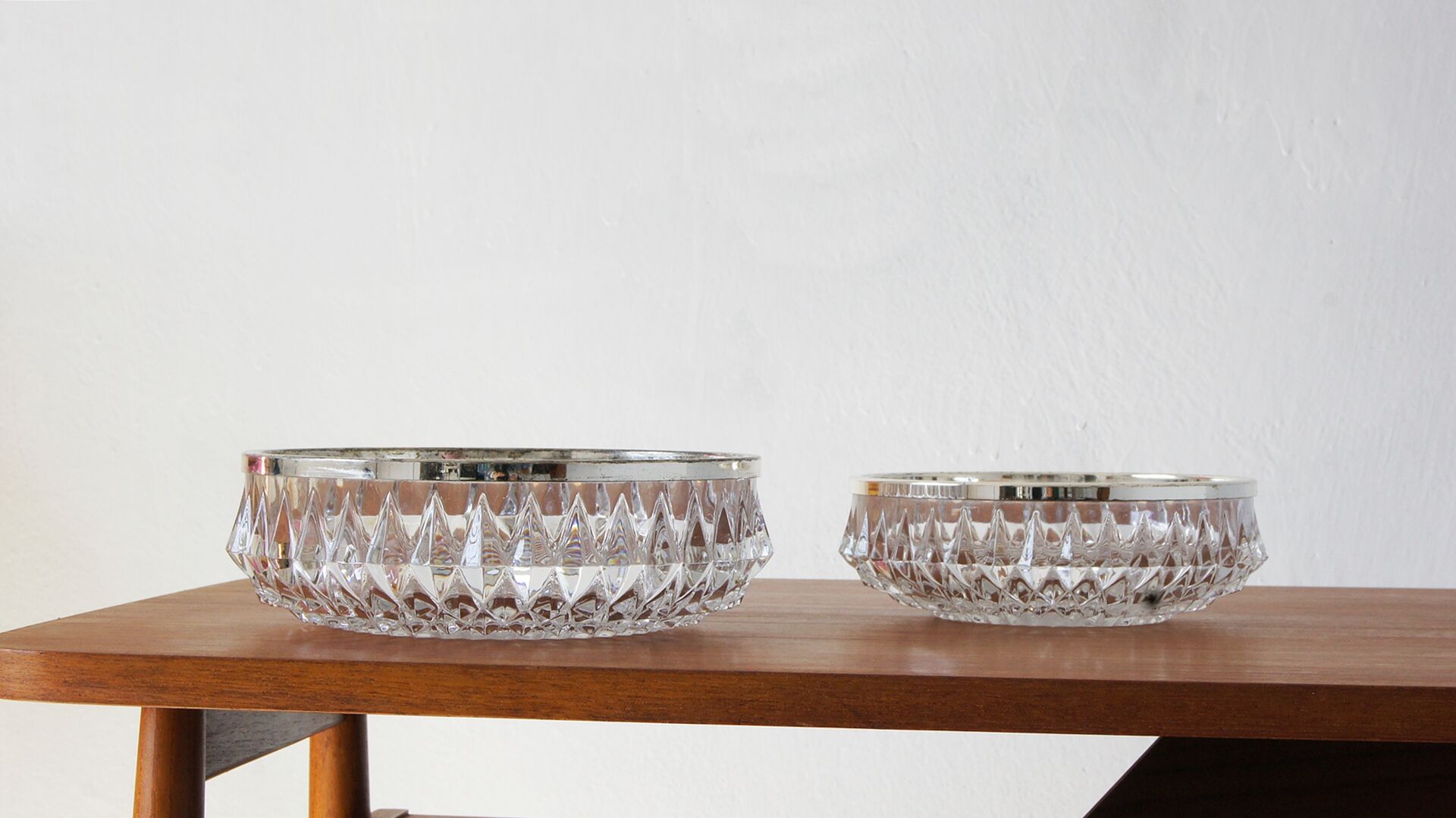 Bowl in Crystal from WMF, 1970, Set of 2