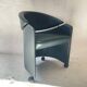 Italian leather armchair on casters by Matteo Grassi, 1990s