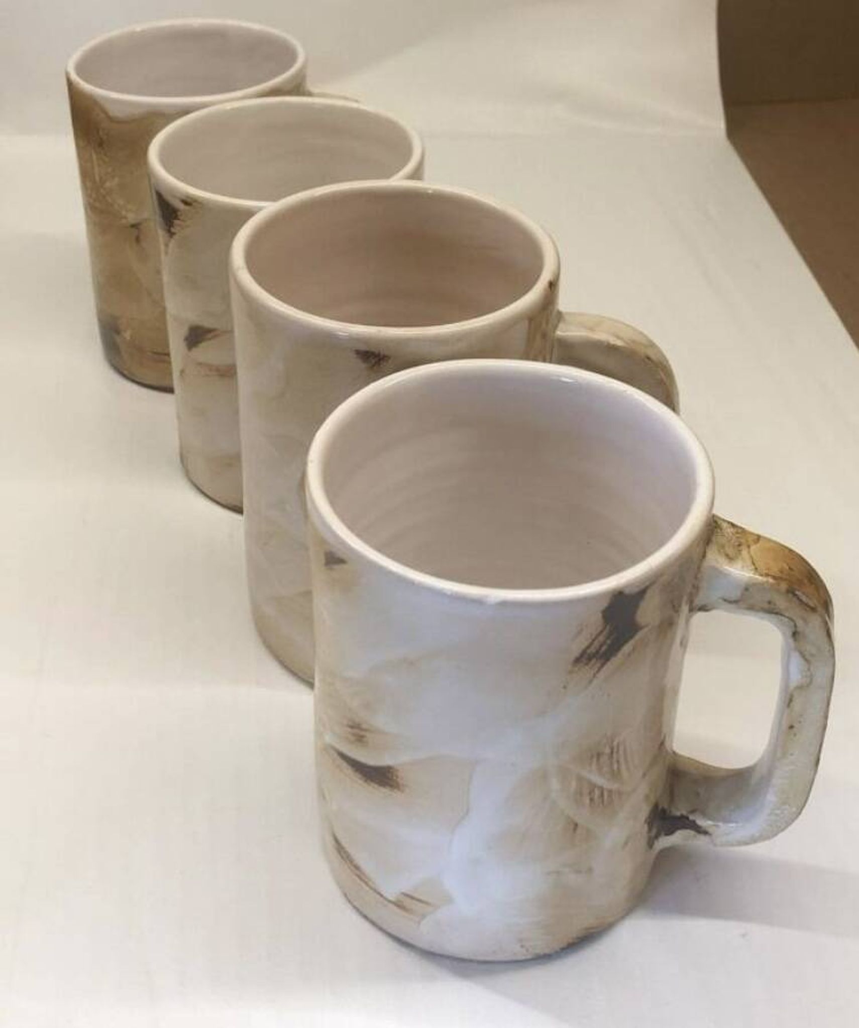 Lot of 4 cups from the Palissy gallery in Vallauris