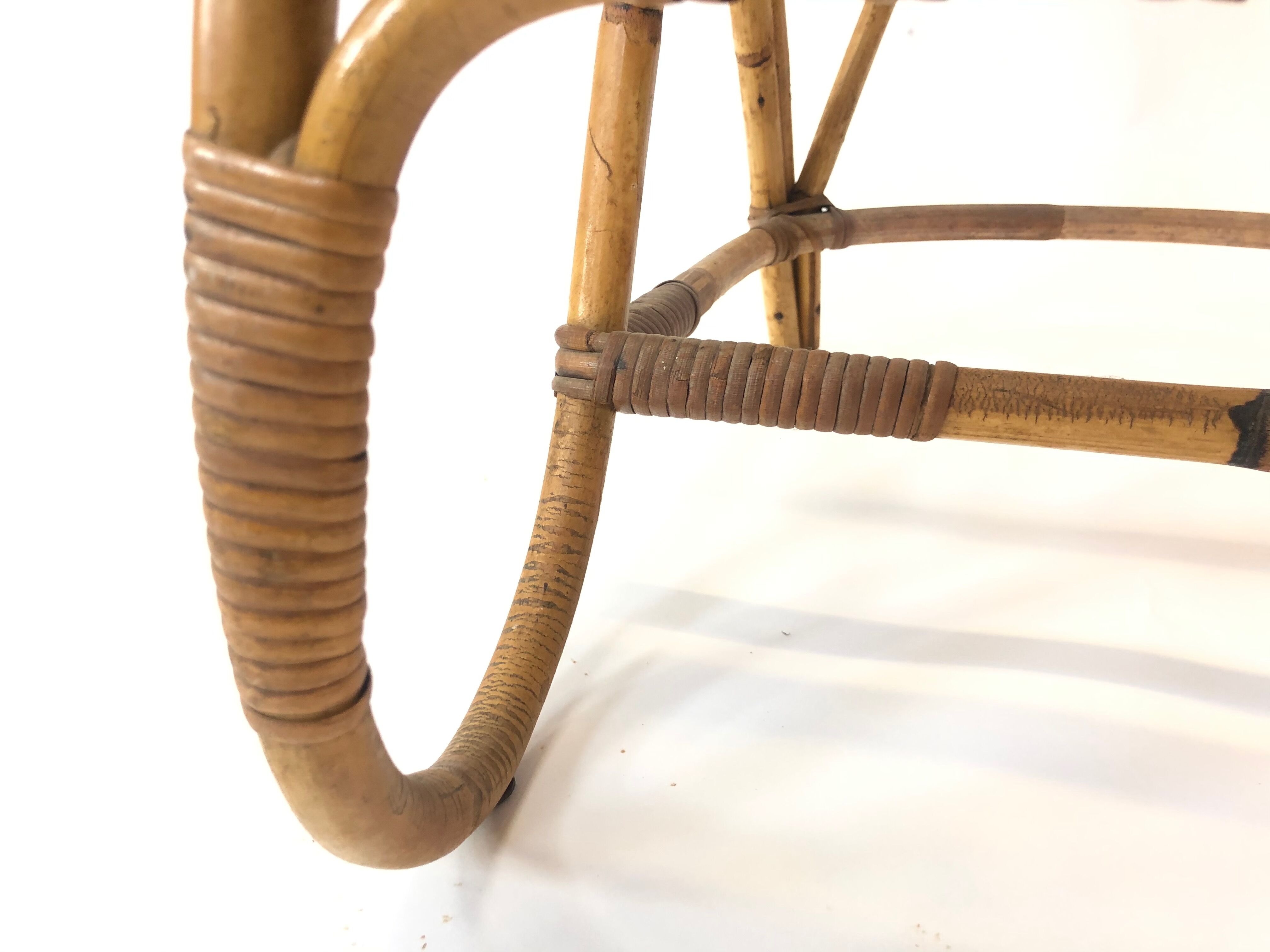 Van Rohe Noordwolde rattan chair, 1960