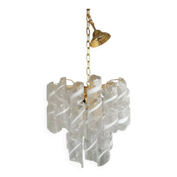 Murano Glass Virgola Chandelier by Simoeng