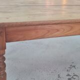Farmhouse table wood foot turned