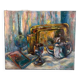Huile sur toile Nature Morte 1990