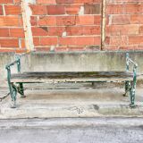 Ancien banc de jardin vintage en fonte