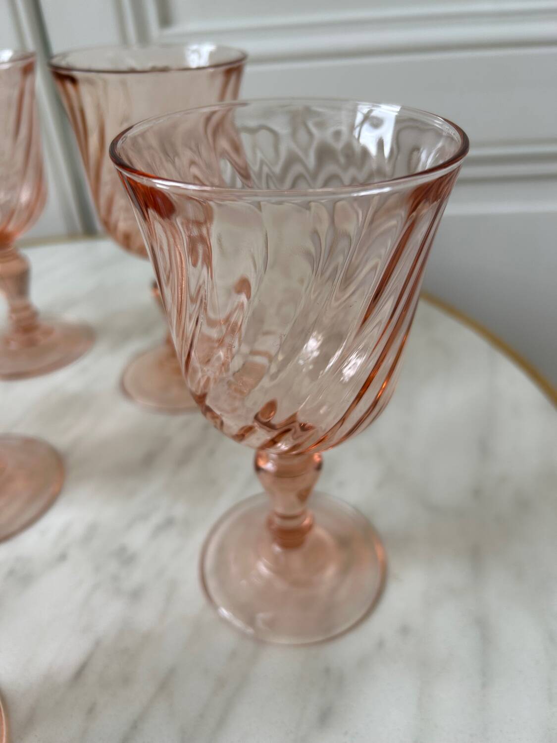 Set of 8 Rosaline Luminarc water glasses