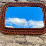 Vintage rattan mirror