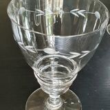 6 vintage wine glasses engraved pyramid shape