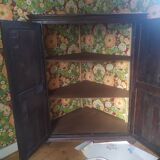 Old cabinet door carved solid oak