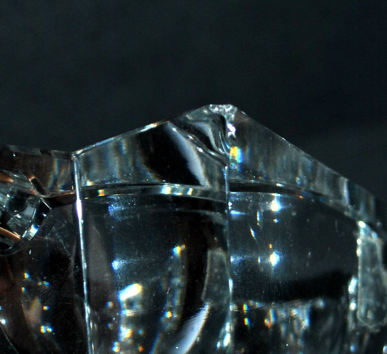 Saint-Louis DESIGN Modernist Crystal Ashtray with Label