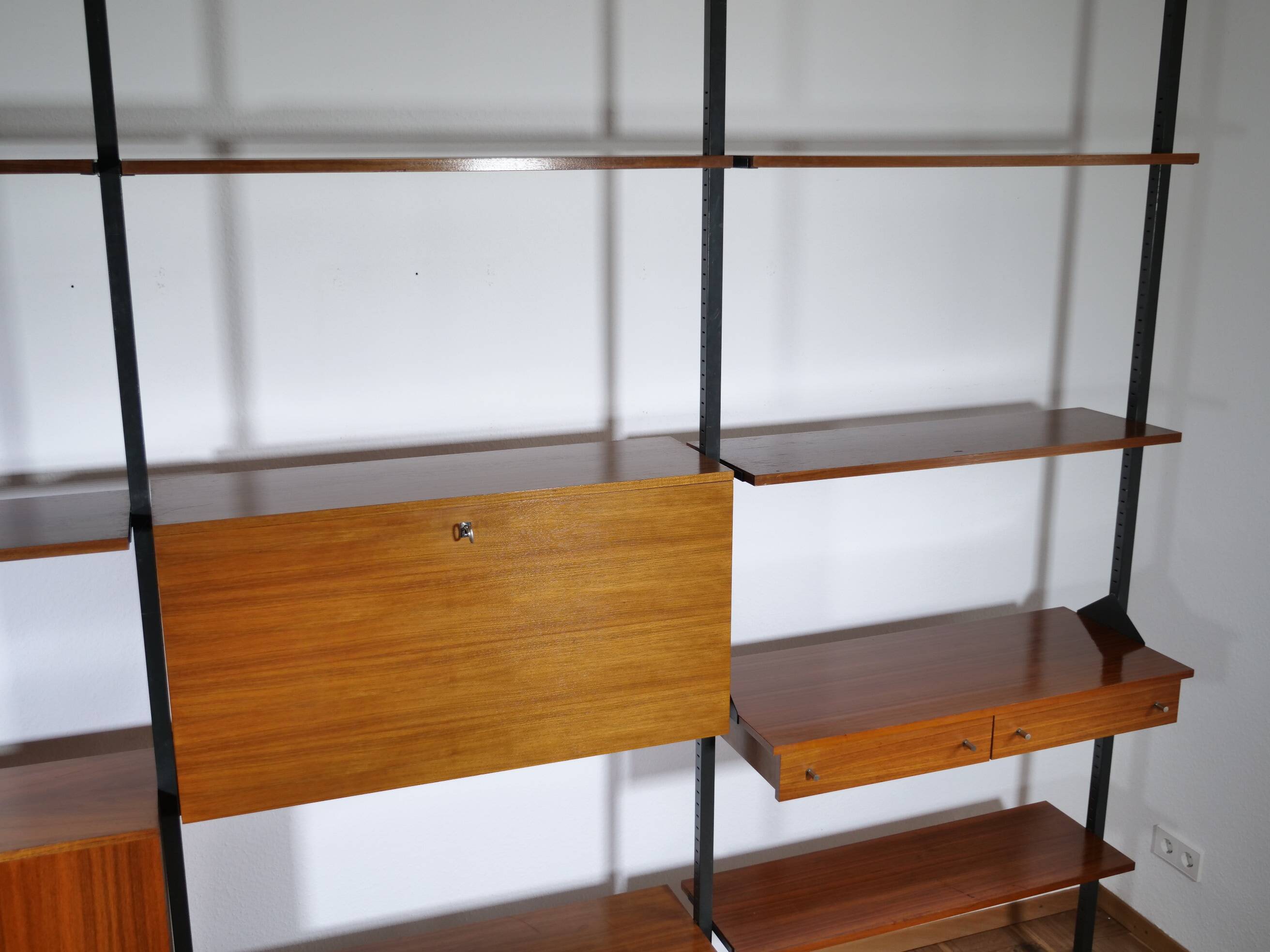 Mid-Century Teak Modular Wall Unit and Room Divider from Italy, 1960s