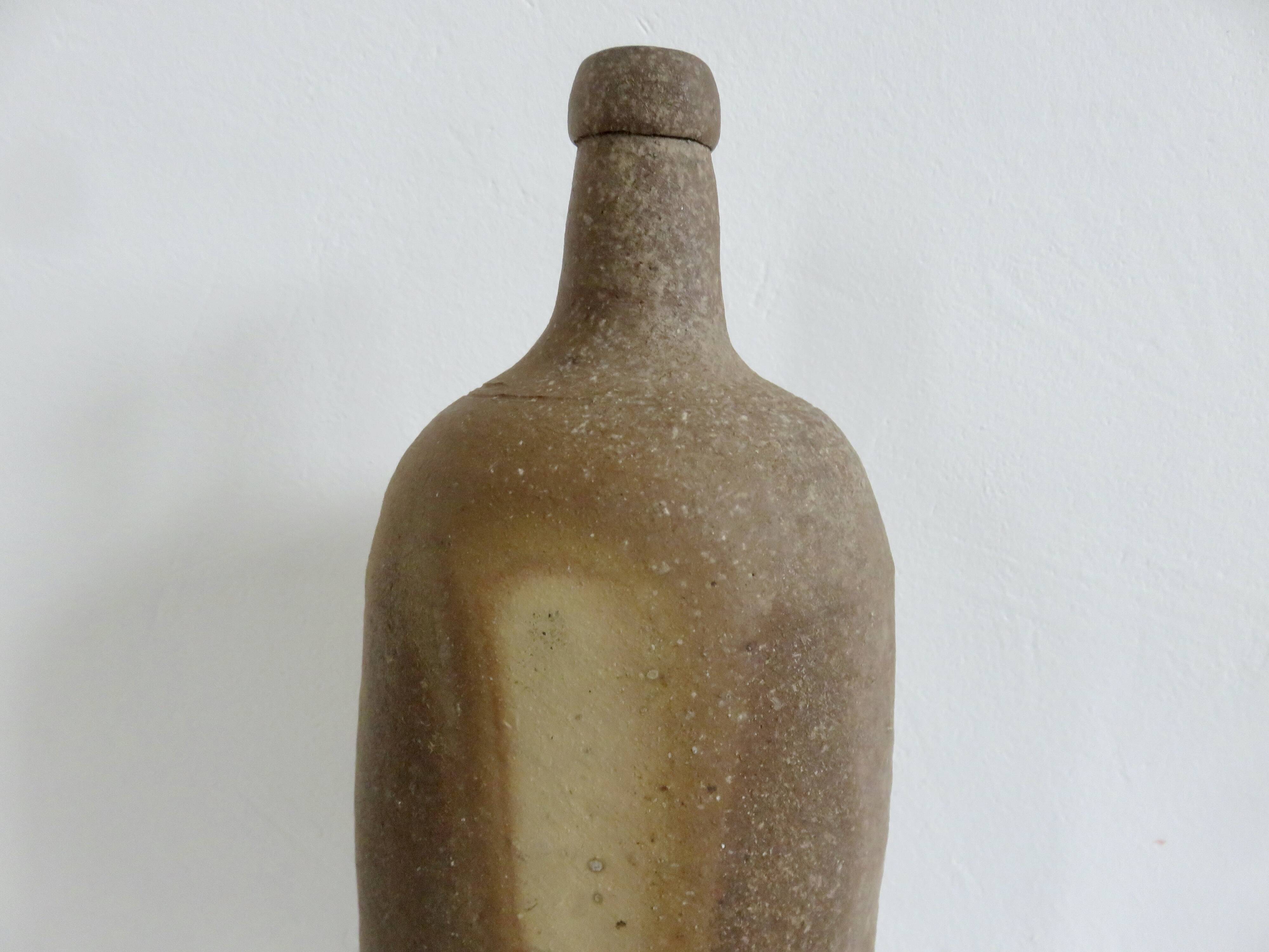 Large chamotte stoneware vase, 1970s