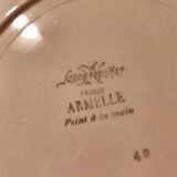 Hollow round plate Armelle Sarreguemines hand-painted