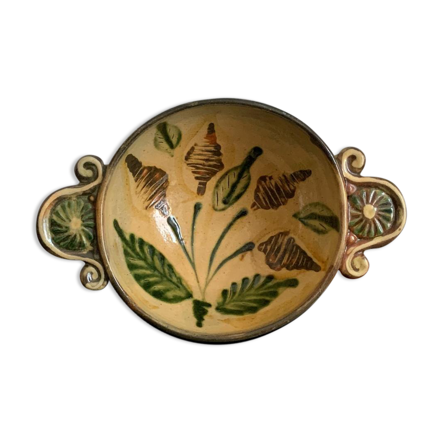 Sampigny les maranges (pottery) - glazed earth ear bowl unique model