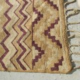 Beige and brown carpet 125 x 65 cm