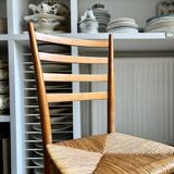 Light wood and straw chair