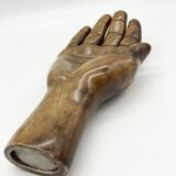 Large sculpture hand / empty pocket plaster 1960 jean Jacques Goma Vibreville