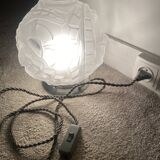 Large Art Deco molded glass table lamp