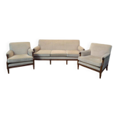 Salon Louis XVI canapé et paire de bergères