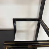 Pierre Vandel Paris shelf, black and gold, 1970s, France