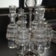 Silver-plated oil and pepper server in Art Deco style.