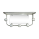 Old aluminum coat holder with mirror, 5 patères and a hat holder. Year 50