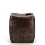 Impressive modernist vase in pyrite stoneware, La Borne, 1970s