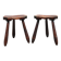 Pair of vintage brutalist stools