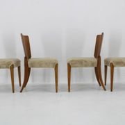 1950s  Jindrich Halabala Dining Chairs H-214 for UP Závody, Set of 4