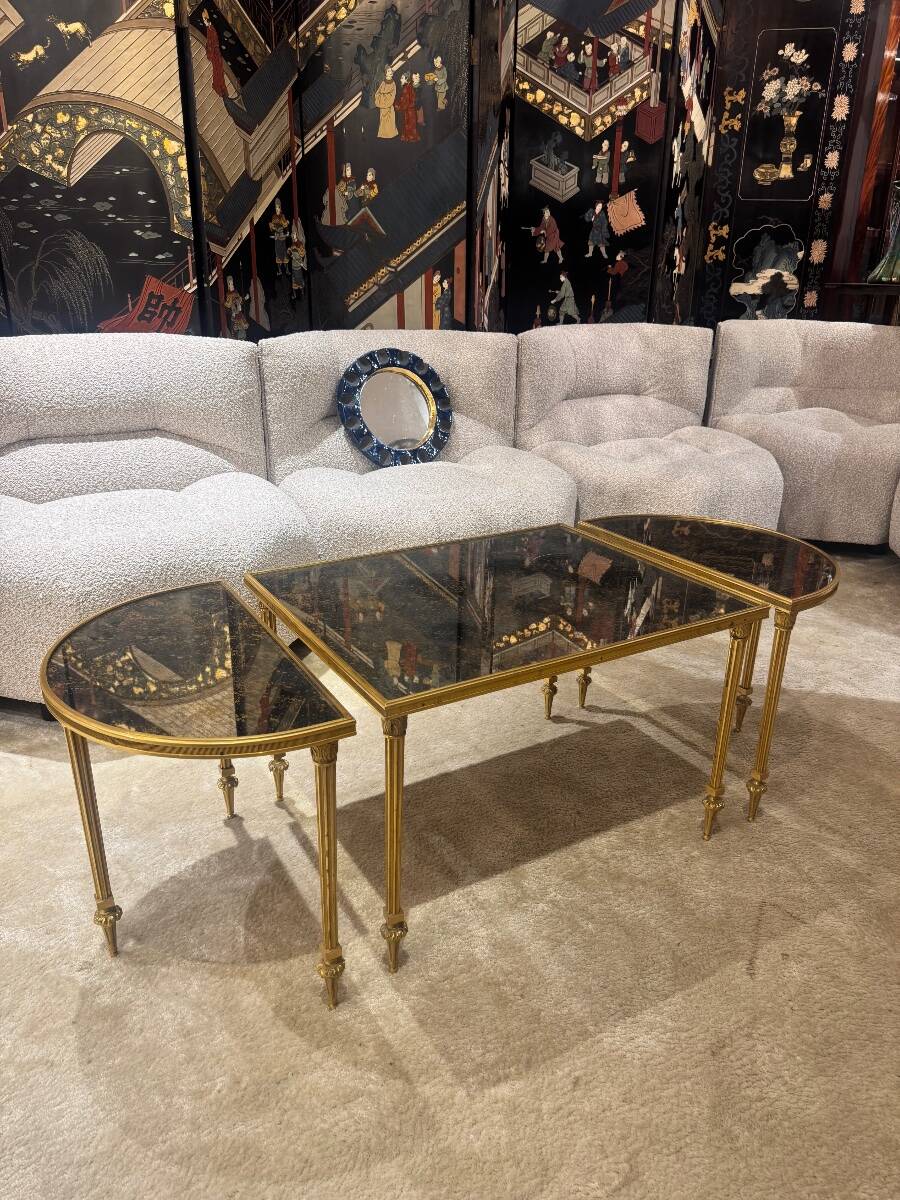 Bronze coffee table by Maison Bagues circa 1950