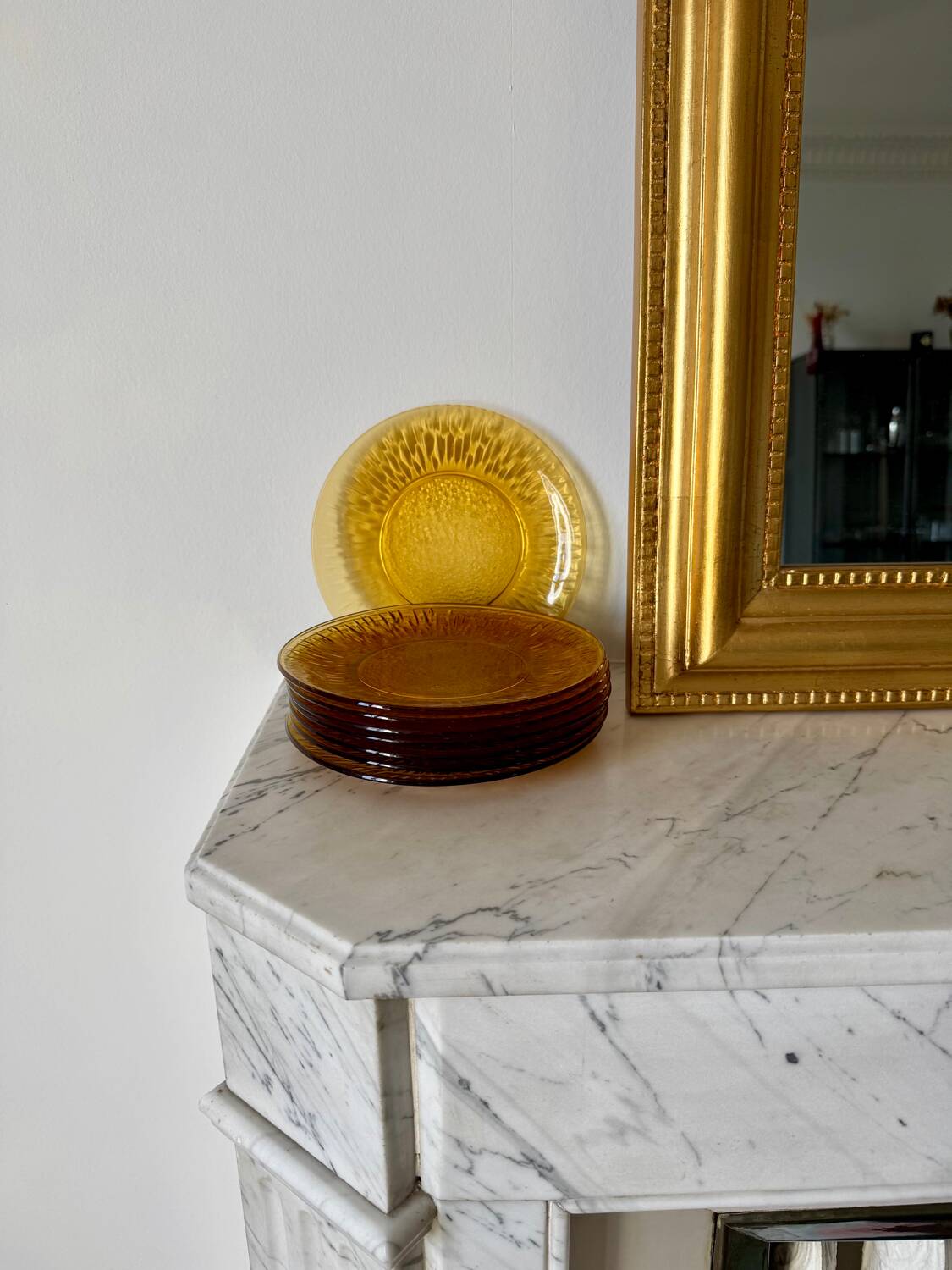 Assiettes à dessert ambrées Vereco