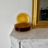 Assiettes à dessert ambrées Vereco