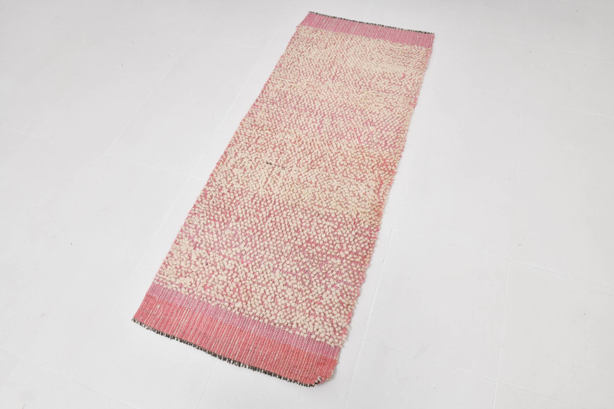2x6 Mid Century Modern Pink Turkish Runner Rug, 67x171Cm SK 33942 FREE SHIPPING