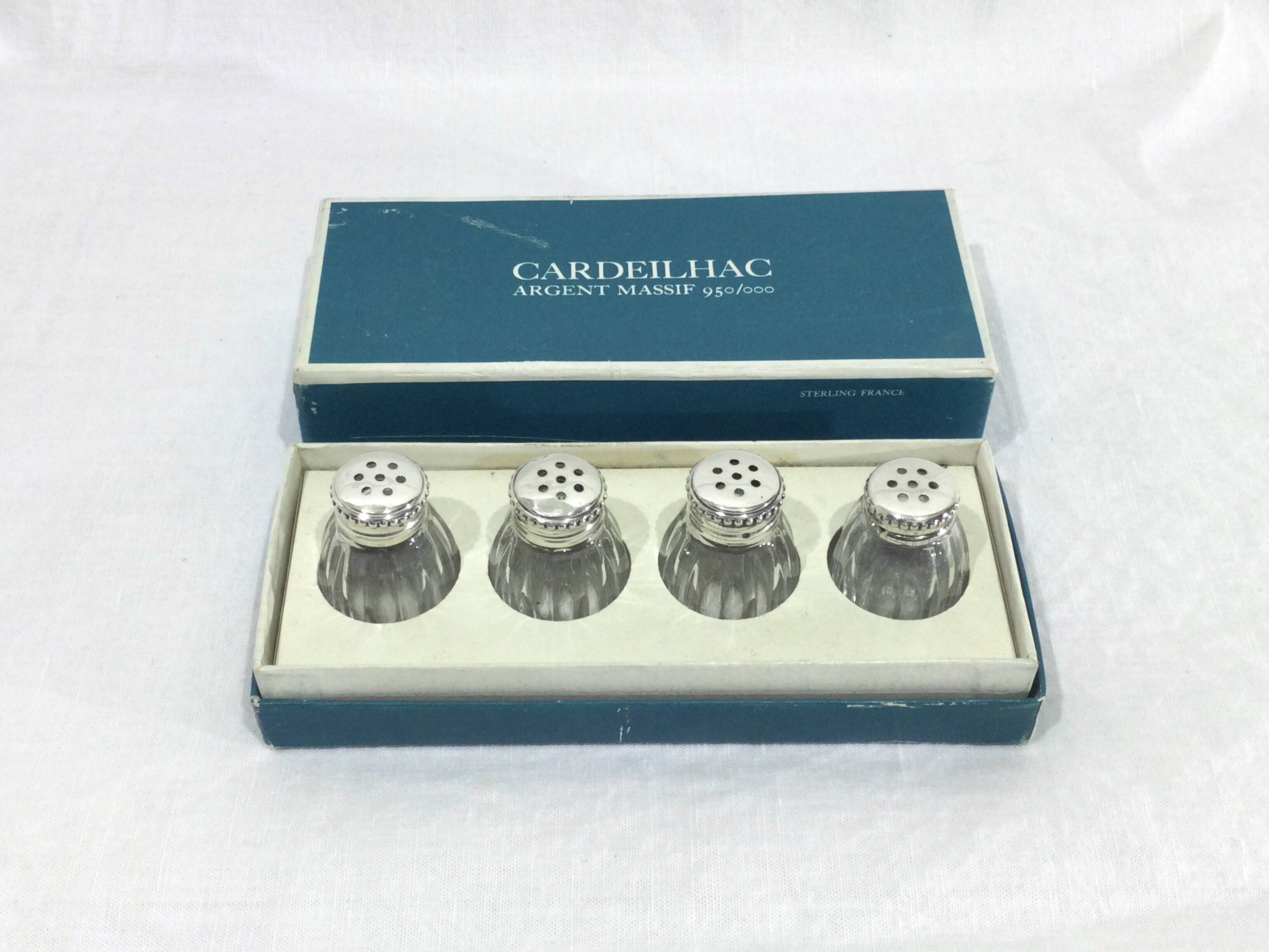 Cardeilhac – 4 solid silver salt shakers